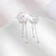 Серьги Dijing из серебра 925 пробы для женщин, без проколов в ушах, серьги-гвоздики в форме кости, серьги-клипсы с кисточкой, не требуют проколов в ушах, не нужно делать пирсинг. - изображение 9