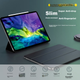 Чехол Pisen для iPad Pro 13 дюймов M4/M5 акриловый прозрачный с держателем стилуса, черный - изображение 6