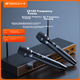 Беспроводная микрофонная система SANSUI V79, двухканальная UHF, для караоке, речи, сцены и конференций, металлический корпус, регулируемая частота - изображение 10