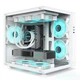 Корпус Yingchi Muguang MINI білий панорамний для плат M-ATX з підтримкою СРО 240 та 280 мм, ширина кулера 276 мм - зображення 4