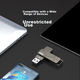 Флеш-накопичувач DM Daimai 256 ГБ USB 3.2 PD197 з металевим обертовим високошвидкісним зчитуванням/записом великої ємності для бізнесу, офісу, навчання, використання в автомобілі, міцний флеш-накопичувач - зображення 8
