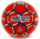 Мяч футбольный №5 PU Гриппи сшит вручную SOCCERMAX FB-6525 Красный - изображение 2