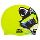 Шапочка для плавания силиконовая юниорская MD Raccoon M057102 Салатовый - изображение 1