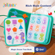 Тканевая книжка-грызунок Jollybaby на липучках, для новорожденных 0-6 месяцев, морской стиль - изображение 5