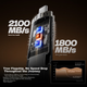 Флеш-накопитель MOVE SPEED 512 ГБ, твердотельный накопитель USB 3.2/Type-C, двойной интерфейс, USB-накопитель для телефона, компьютера, большая емкость, скорость чтения 2100 МБ/с, поддержка Apple 15-17 Midnight NT21 - изображение 4
