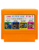 Сборник Игр RMC Famicom Dendy 4 in 1 JY-004 Kunio-kun Nekketsu Goal 3, Basket Dunk Heroes, Ricer City Ransom (Hero Story), Kin Medal 90х TV Game Английская Версия Только Картридж Б/У - изображение 1