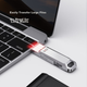 Флеш-накопичувач DM Daimai 128 ГБ USB 3.2, металевий дизайн PD179 Chasing Wind, сріблястий колір, обертовий комп'ютерний USB-накопичувач, автомобільний USB-накопичувач, металевий корпус, високошвидкісне читання та запис - зображення 7