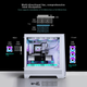 Корпус для материнской платы PHANTEKS G400A белого цвета, формат ATX, с боковыми панелями из стекла и системой водяного охлаждения (4 вентилятора 140 мм / сетчатая панель / поддержка водяного охлаждения 360 мм / 5090). - изображение 6