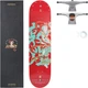 JUSTICE Boiling Point Dunhuang Skateboard Flying Series, професійний чотириколісний скейтборд Double-Kick для дорослих та жінок, Flying Red - зображення 1