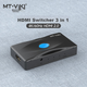 Відеокомутатор MT-Viki MT-HD0301 4K 60 Гц Чорний - зображення 3