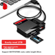 Картридер Chuanyu USB 3.0 для карт TF/SD/CF/MS, кабель 80 см, для камер и смартфонов - изображение 4