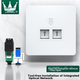 Оптическая розетка WANJEED 1-41536 Cat6a 10G + 2 порта SC, белая - изображение 2