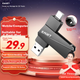 USB-флеш-накопичувач EAGET 64 ГБ із двома інтерфейсами, портами Type-C та USB 3.2 для телефону та комп'ютера, високошвидкісний, великої ємності для офісу, навчання, використання в автомобілі, CF60, сумісний з Huawei, Xiaomi, Apple - зображення 4