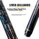 Кий LIVEX TS02 для більярду з вуглецевого волокна розбірний з чохлом, чорний - зображення 6