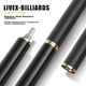 Кий LIVEX TS02 для більярду з вуглецевого волокна розбірний з чохлом, чорний - зображення 7