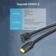 Кабель Vention HDMI M - M, 1.5 м, V2.0, 4K 60Гц, кут 90°, PVC Black (AARBG) - зображення 5