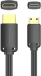 Кабель Vention HDMI M - Mini M, 1.5 м, V2.0 4K 60Гц 18Gbps HDR Dolby Black (AGHBG) - изображение 2