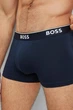 Набір чоловічих трусів боксерів з еластичної бавовни BOSS Power Trunks – XS – чорний, сірий, синій - зображення 2