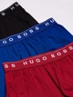 Набір чоловічих трусів боксерів з еластичної бавовни BOSS Power Trunks – 2XL – чорний, червоний, синій - зображення 3