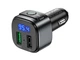 FM модулятор HOCO E67 Fighter QC3.0 18W car BT FM transmitter Black (6931474762122) - изображение 4