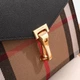 Женская сумка Burberry черный цвет с коричневым артикул 97631 - изображение 3