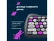 Клавіатура + миша бездротова Canyon HSET-W6 Kitty Edition Violet (CNS-HSETW6VT) - зображення 6