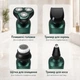 Електробритва Shaver 9D 4 в 1 з трьома плаваючими головками, LCD дисплеєм, сухим і вологим голінням, акумуляторна, до 60 хвилин роботи, водостійка - изображение 7