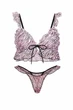 Комплект белья: бюстгальтер с мягкой чашкой и трусики стринг Victoria's Secret 40(XS) Черный/Розовый (153113) - изображение 1