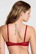 Комплект белья: бюстгальтер push-up и трусики слип Victoria's Secret 75A/S Красный (153107) - изображение 4