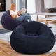 Надувне крісло-пуф Inflatable Sofa / Надувне крісло-мішок 110×110×85 см Темно-синій - зображення 3