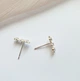 Серьги маленькие серебряные ромашки покрытие серебро 925пробы - изображение 5