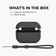 Чохол AhaStyle SoftGrip Silicone Case для Airpods Pro 3 Black (CP-PT-JY24-BK) - изображение 3
