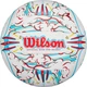 М'яч для пляжного волейболу Wilson GRAFFITI PEACE біло-блакитно-червоний Розмір 5 WV4008302XBOF - зображення 1