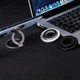 Магнітний тримач-кільце MagSafe з двостороннім магнітом, металевий, 360°, black - изображение 2