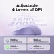 Мышь беспроводная UGREEN M331 4000 dpi пластиковая серого цвета - изображение 8