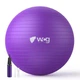 Мяч для фитнеса йоги и пилатеса WCG Balance Pro 65 см Anti-Burst Фитбол для беременных и тренировок дома и в спортзале с насосом и системой Anti-Burst нагрузка до 500 кг Фиолетовый - изображение 3