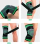 Наколінник Еластичний Бандаж на Колено Компресійний Knee Support WN-26 Чорно-зелений wellamart - изображение 2