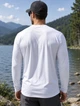 Чоловічий лонгслів потовідводний сонцезахисний HI-TEC UPF 30 SUN SHIRT спортивний легкий кофта білого кольору розмір L - изображение 2