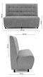 Диван Simple Soft Green 180×68×109 см - зображення 4