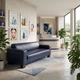 Диван Bruno 160×83×77 см екошкіра Deep Navy - изображение 5