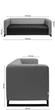 Диван Space Soft Grey 180×76×76 см (металевий каркас) - зображення 7