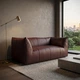 Диван Lotos 172×87×82 см екошкіра Chocolate Brown - зображення 1