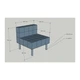 Диван Tetris 177×80×79 см Stone Grey (два модулі) - изображение 6