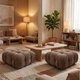 Модульний диван-пуф Bradley 90×90×40 см Coffee Brown - изображение 4