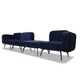 Модульний диван Clarus 247×77×84 см Soft Navy (з пуфом) - изображение 6