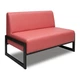 Диван Quadro 140×78×85 см екошкіра Dusty Pink (металевий каркас) - зображення 1