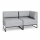 Модульний диван Lounge 154×77×83 см Light Grey - зображення 1
