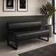 Диван Office зі спинкою 155×65×75 см екошкіра Midnight Black - зображення 1
