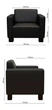 Диван Kansas 90×75×88 см екошкіра Soft Black - изображение 6