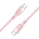 Кабель Brevia Type-C to Type-C 60W 1,2м, рожевий box (52120PCCC1) 52120PCCC1 - зображення 2